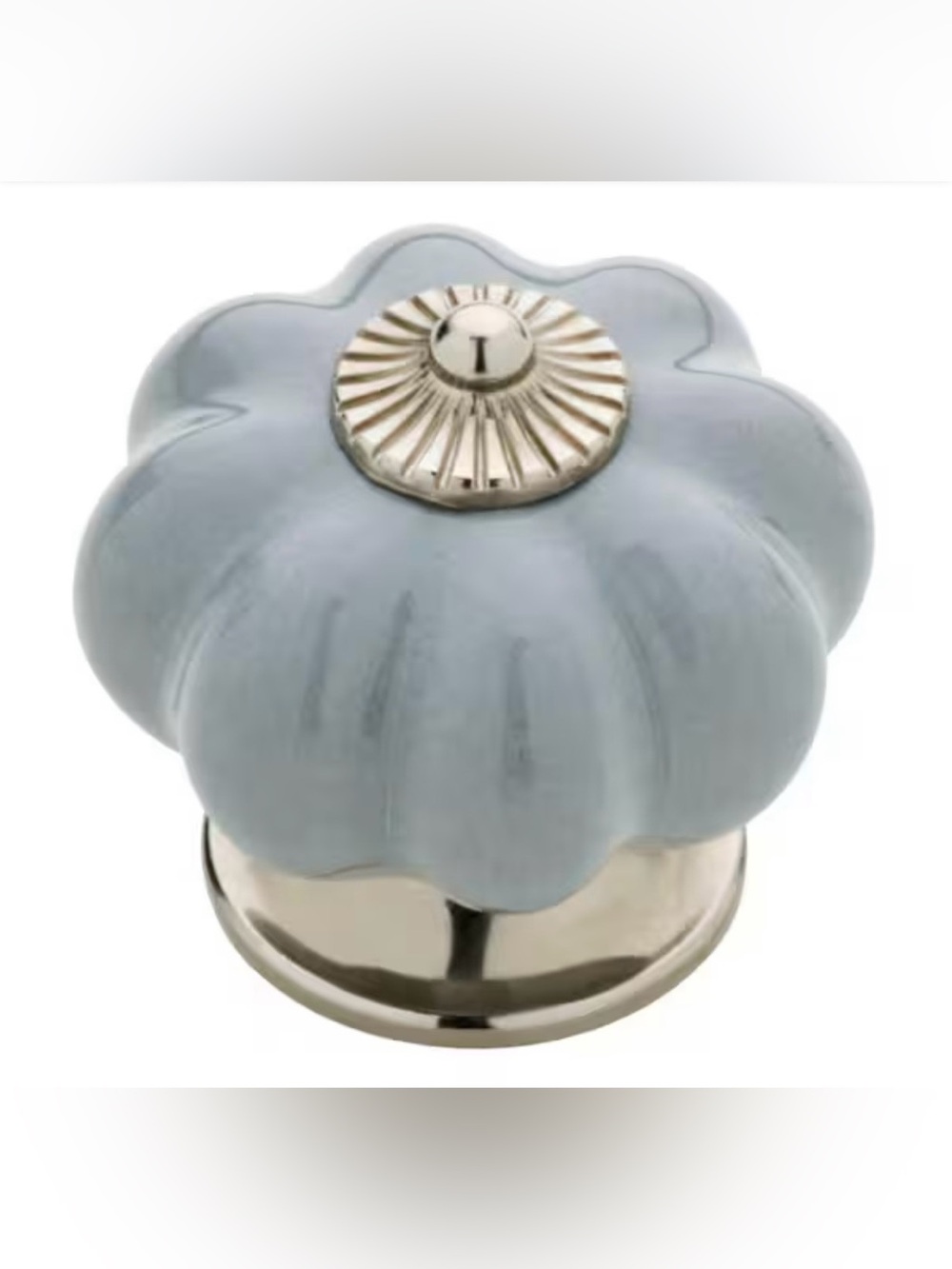 Set of 10 Melon Gray Ceramic Cabinet Knobs